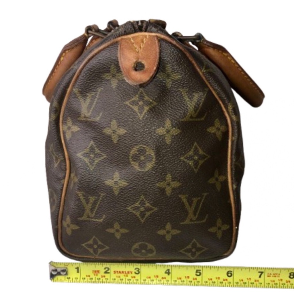 LOUIS VUITTON LV Monogram Mini Speedy 25 Boston Bag w/ LV Dust Bag, Lock & Key - Picture 7 of 17